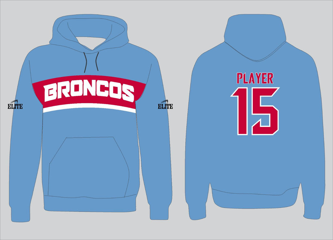 Zachary Broncos Hoodie - Blue (White Logo)
