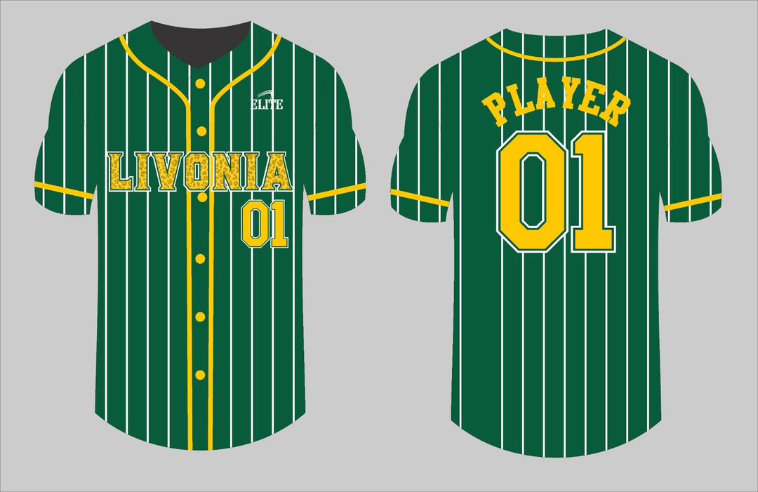 Livonia Baseball Jersey - Green