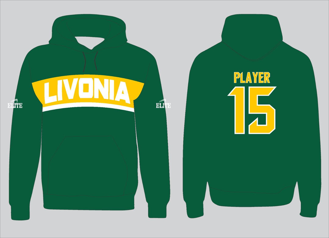 Livonia Hoodie - Green (White Logo)