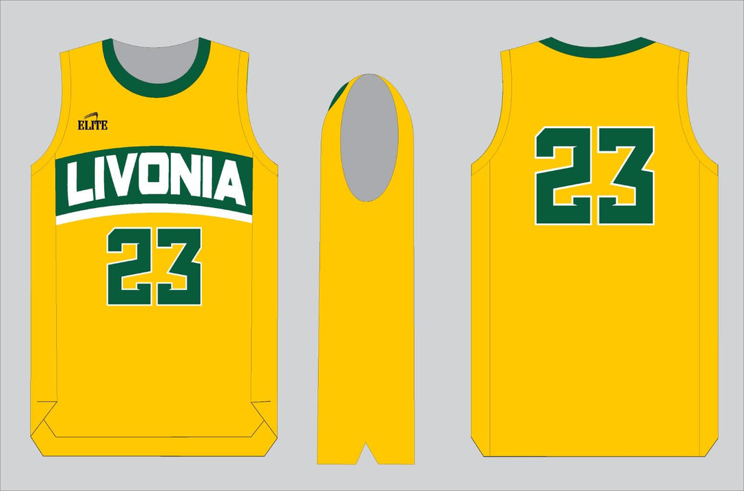 Livonia Basketball Jersey - Yellow