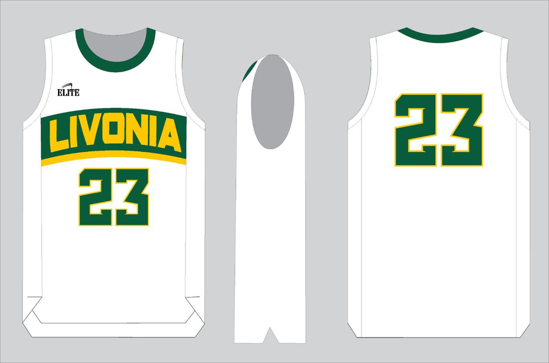Livonia Basketball Jersey - White
