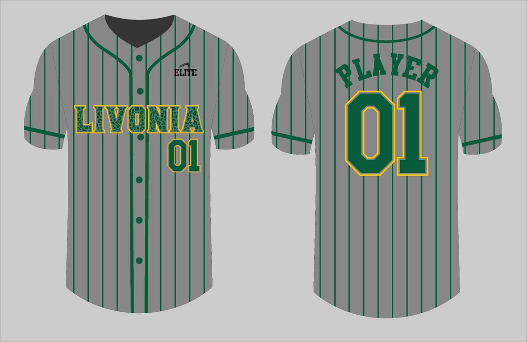 Livonia Baseball Jersey - Grey