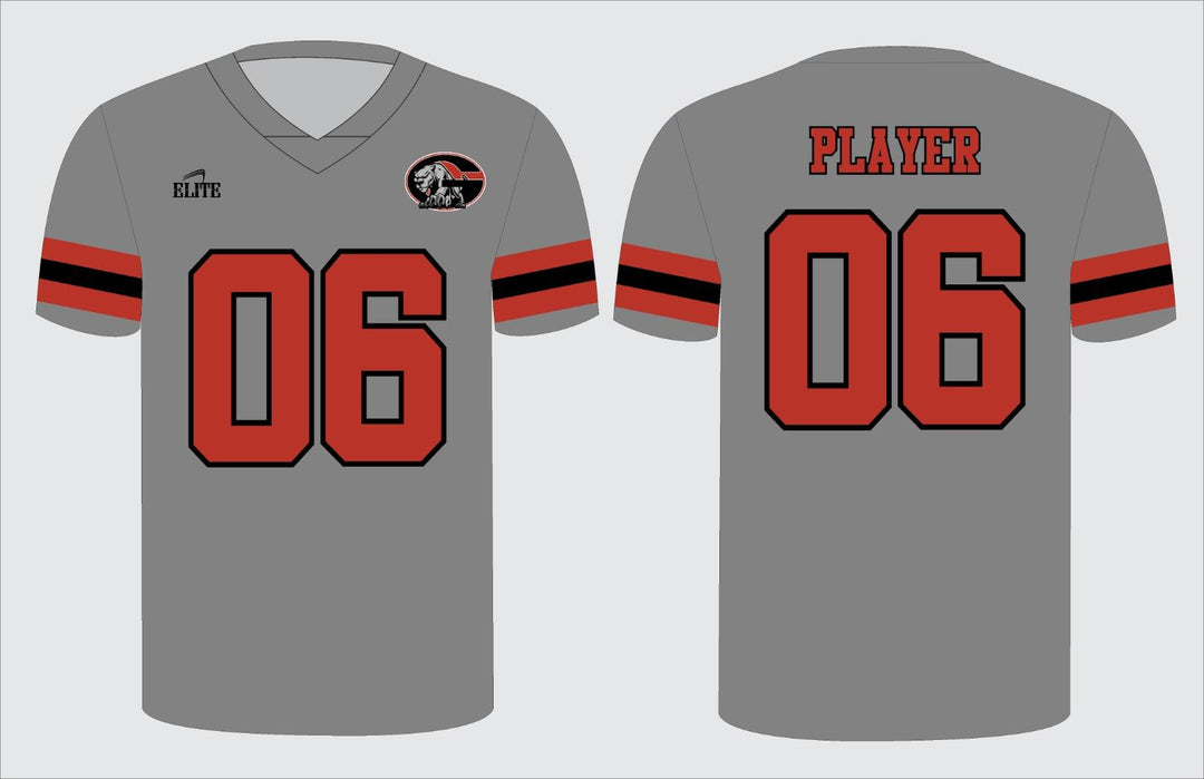 Glen Oaks Football Jersey - Grey (Red Logo)