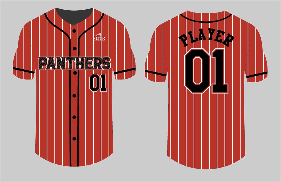 Glen Panthers Baseball Jersey - Red