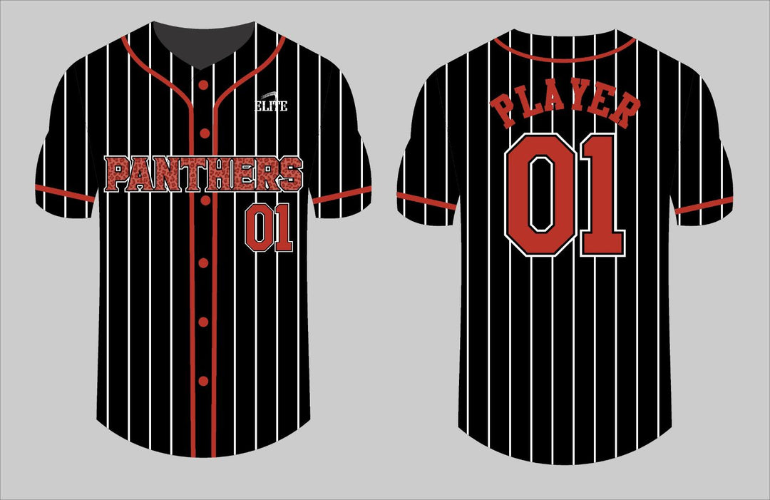 Glen Panthers Baseball Jersey - Black