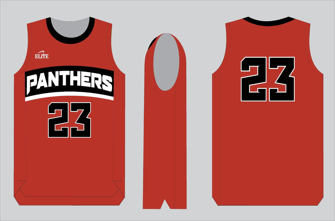 Glen Panthers Basketball Jersey - Red