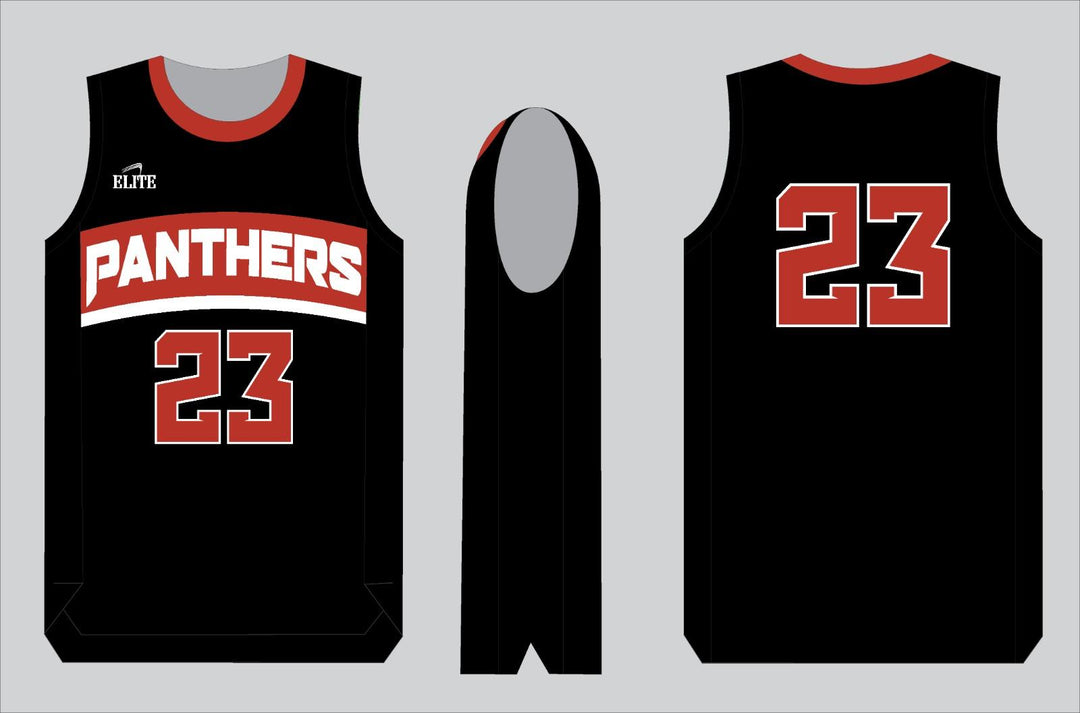 Glen Panthers Basketball Jersey - Black