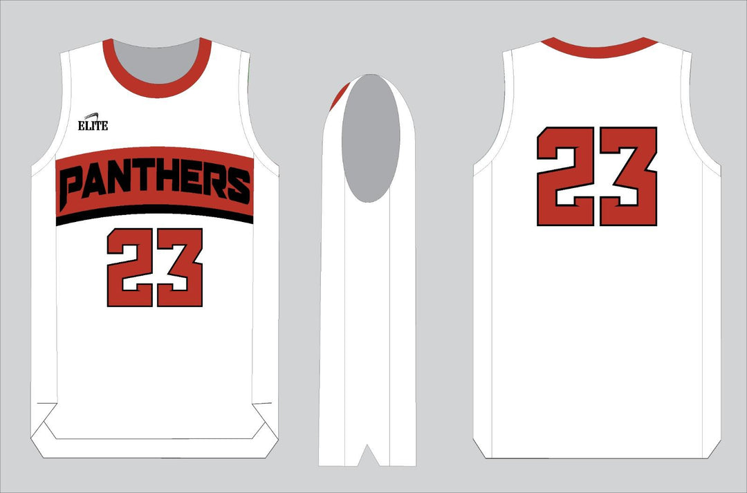 Glen Panthers Basketball Jersey - White