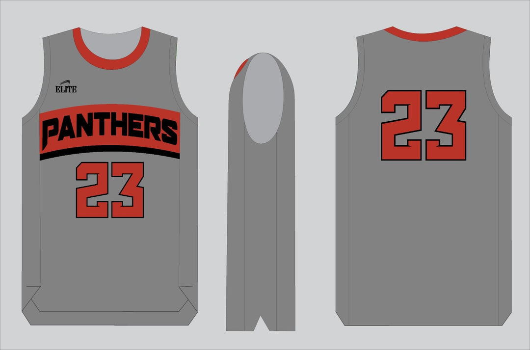 Glen Panthers Basketball Jersey - Grey