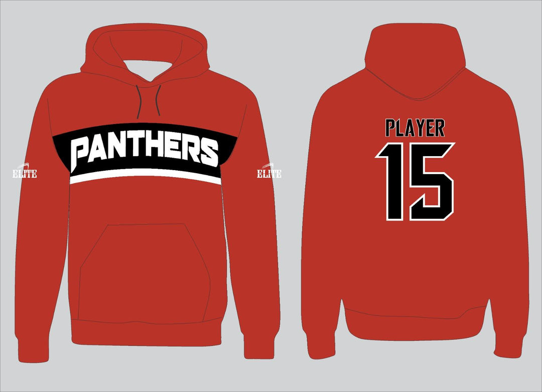 Glen Panthers Hoodie - Red (White Logo)