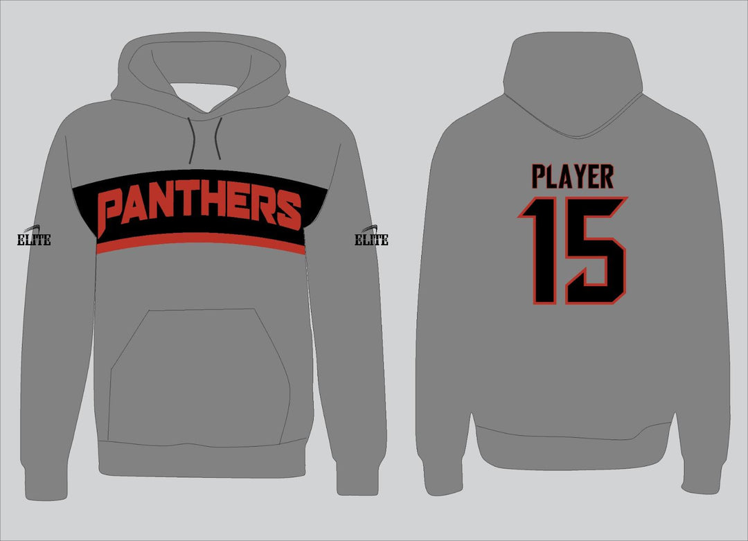 Glen Panthers Hoodie - Grey (Red Logo)