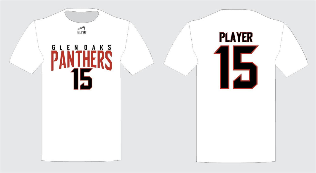 Glen Panthers Short Sleeve Shirt - White (Red Logo)