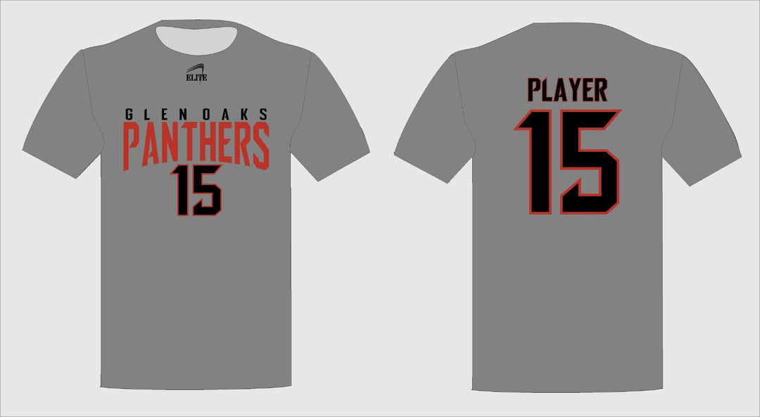 Glen Panthers Short Sleeve Shirt - Grey (Red Logo)