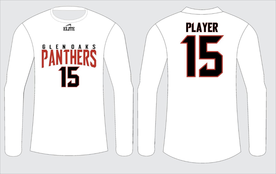 Glen Panthers Long Sleeve Shirt - White