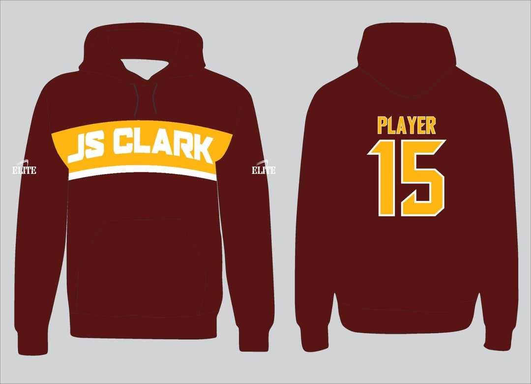 JS CLARK Hoodie - Brown (White Logo)