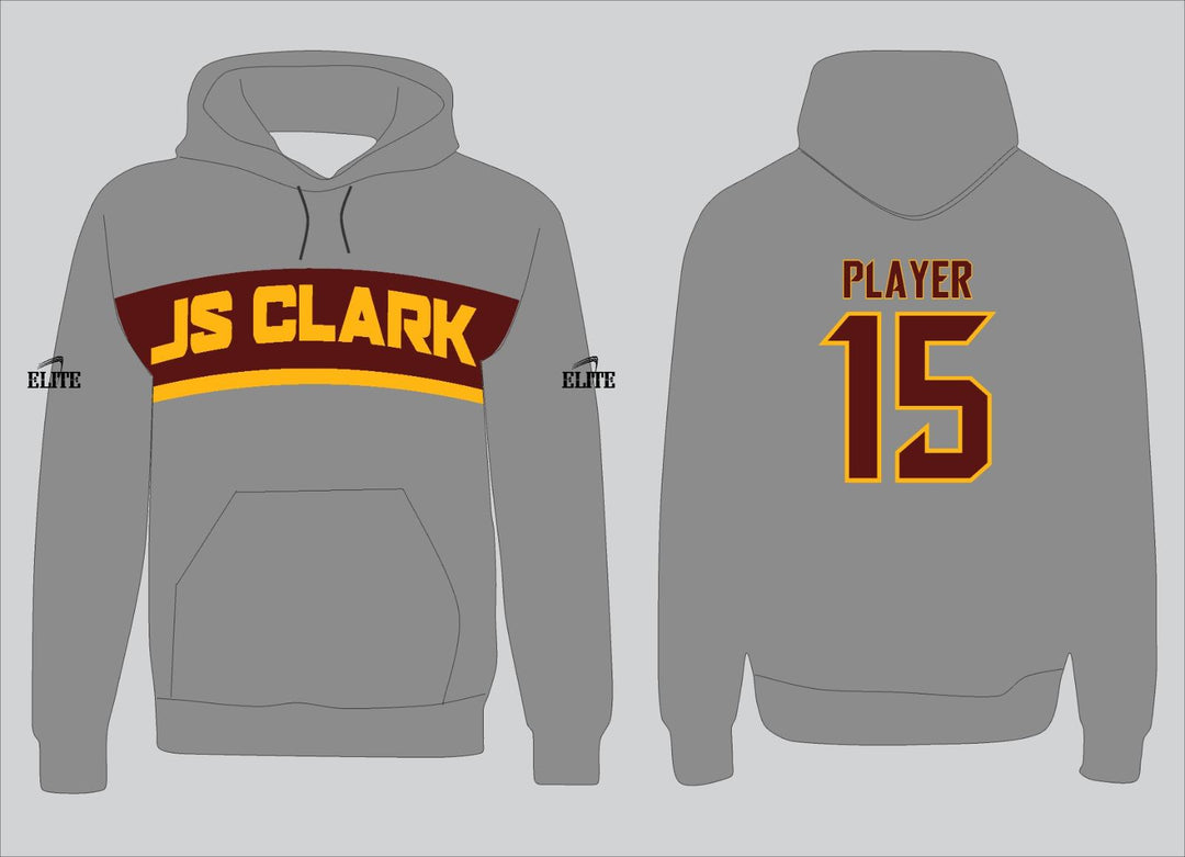JS CLARK Hoodie - Grey (Yellow Logo)