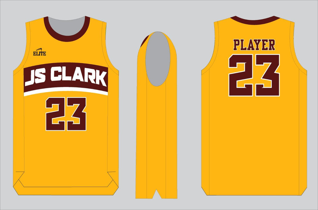 JS CLARK Basketball Jersey - Yellow