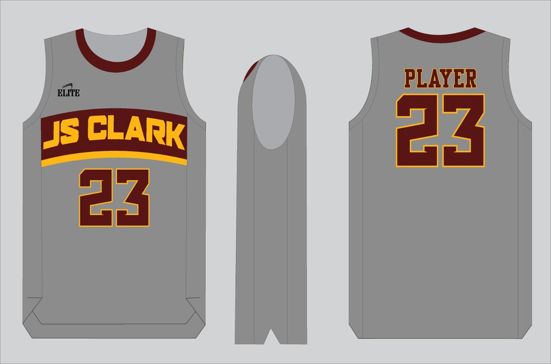 JS CLARK Basketball Jersey - Grey