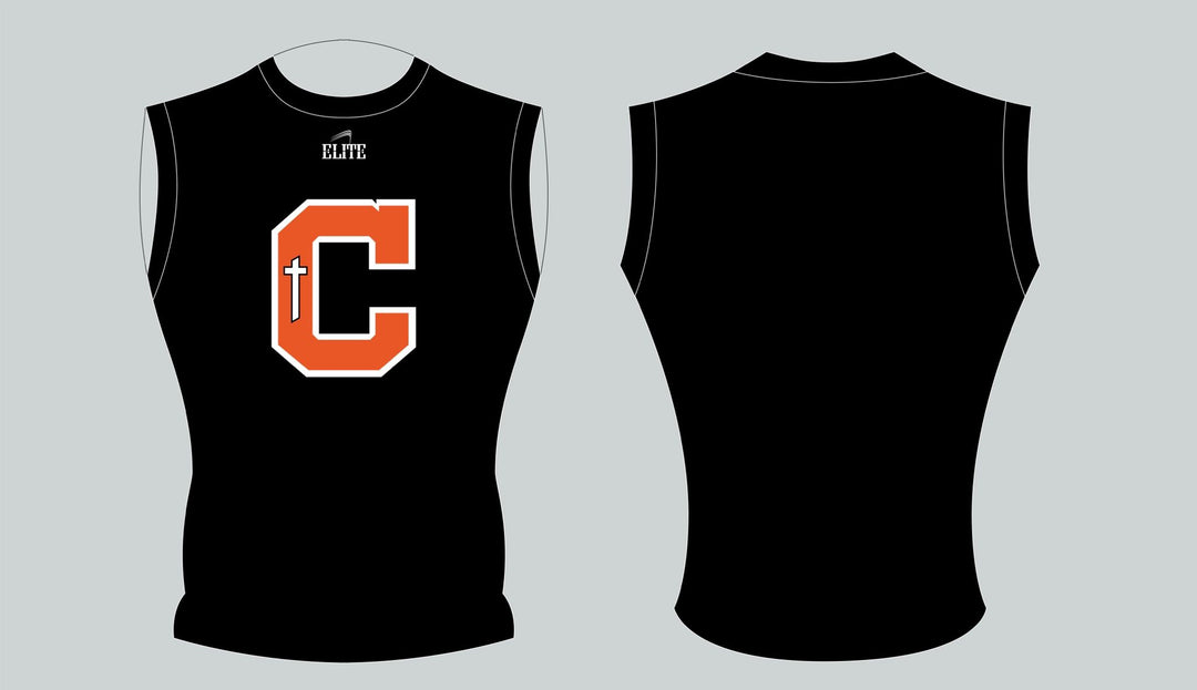 Catholic Sleeveless Compression Shirt - Black