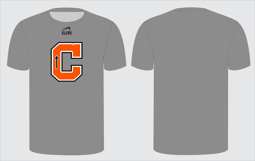 Catholic Short Sleeve Compression Shirt - Grey