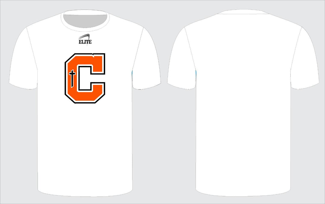 Catholic Short Sleeve Compression Shirt - White