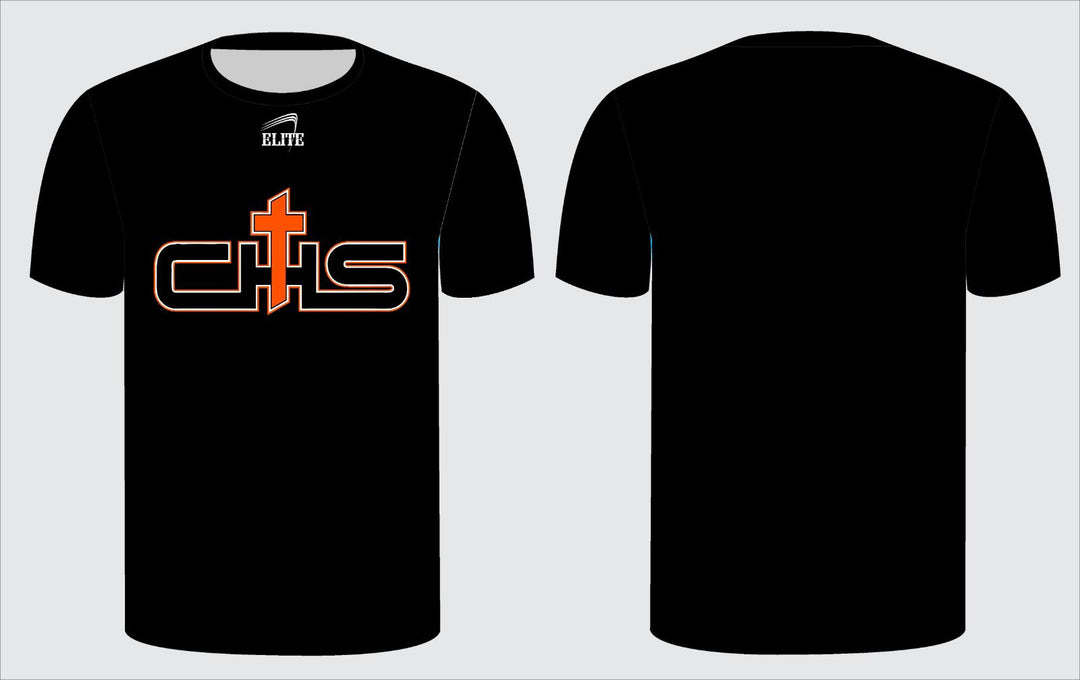 Catholic Short Sleeve Compression Shirt - Black (CHS Logo)