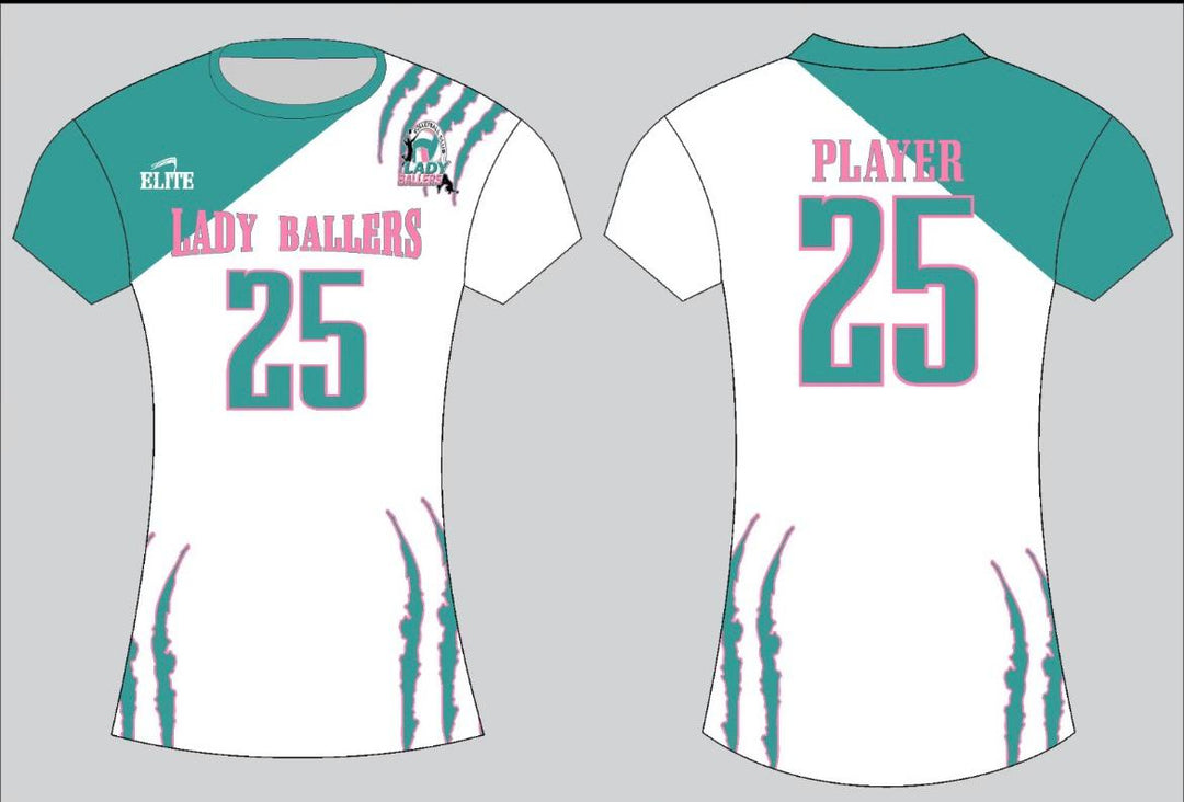 Lady Ballers Volleyball Jerseys - White