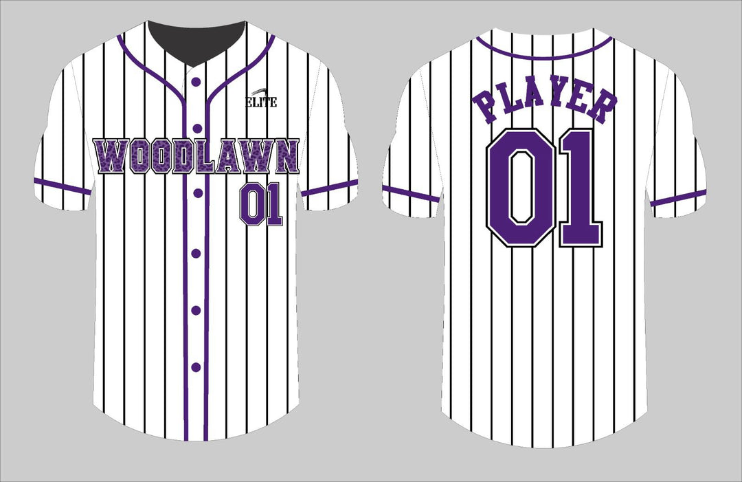 Panthers Woodlawn Baseball Jersey - White