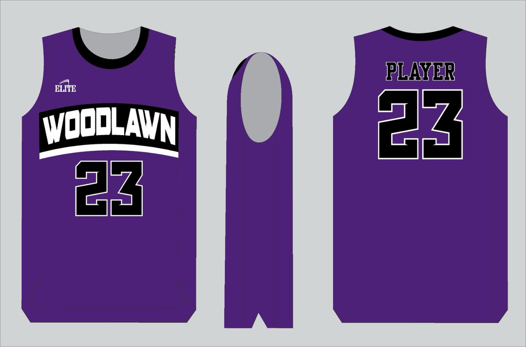 Panthers Woodlawn Basketball Jersey - Purple