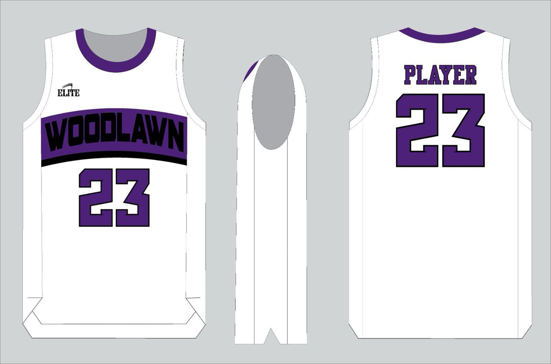 Panthers Woodlawn Basketball Jersey - White