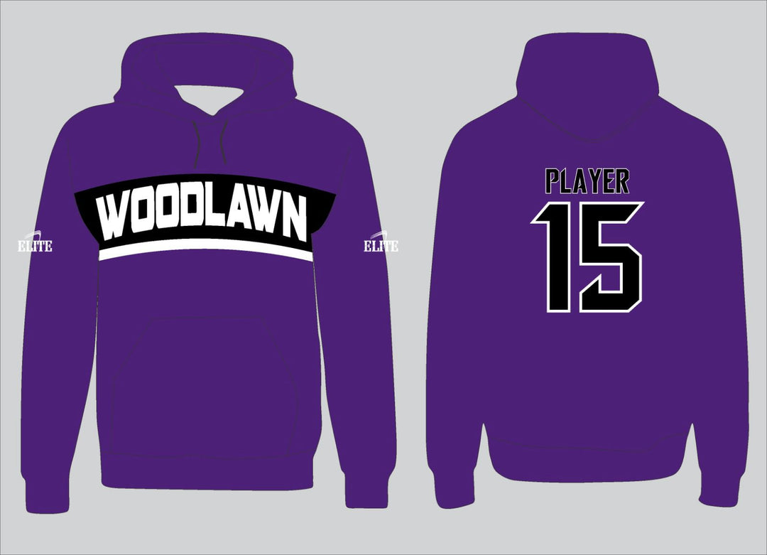 Panthers Woodlawn Hoodie - Purple (White Logo)