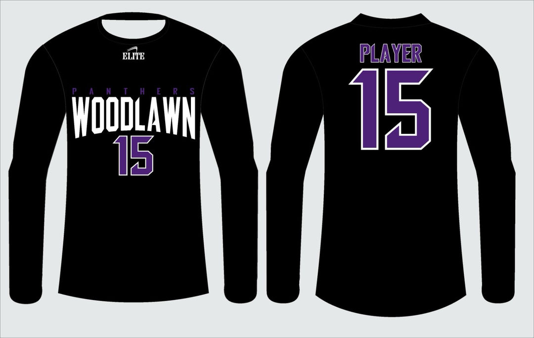 Panthers Woodlawn Long Sleeve Shirt - Black