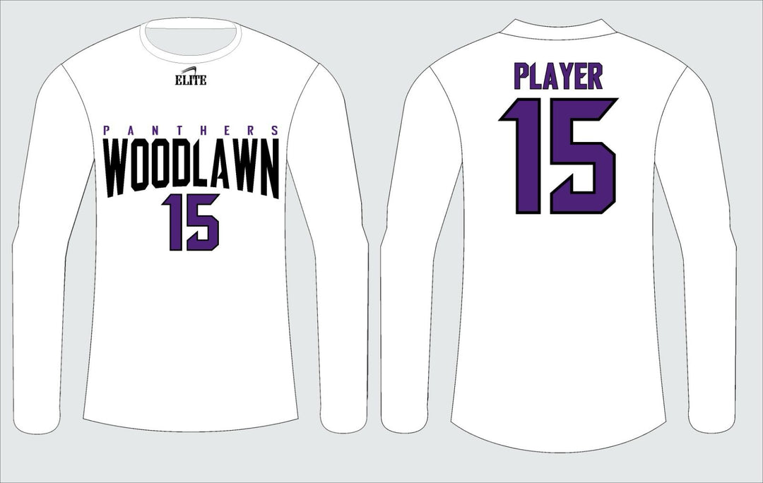 Panthers Woodlawn Long Sleeve Shirt - White