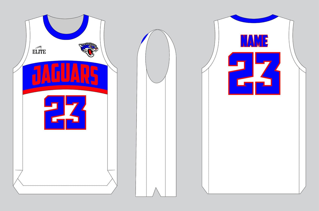 East Orange Jaguars Basketball Jersey - White