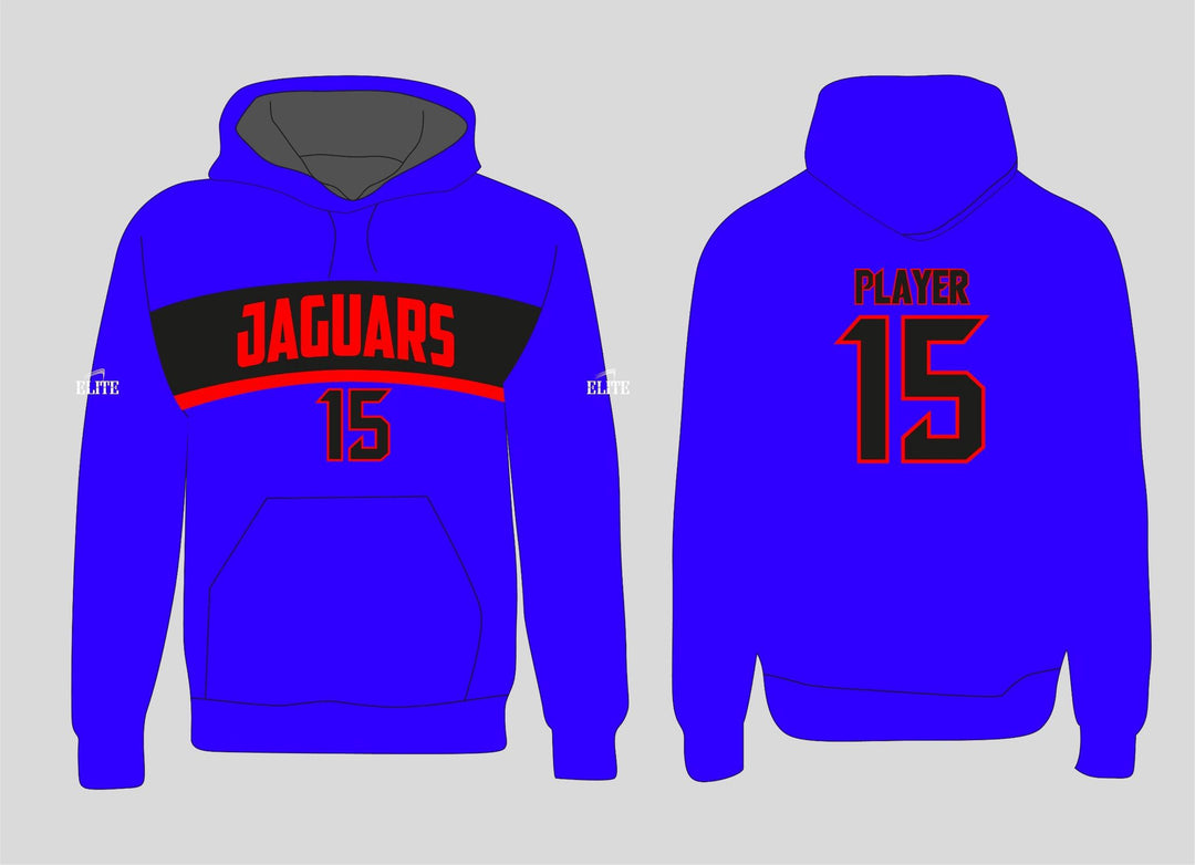 East Orange Jaguars Hoodie - Blue (Red Logo)