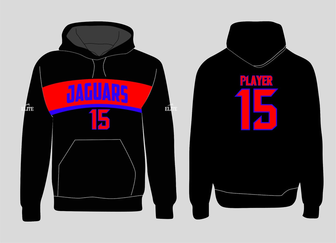 East Orange Jaguars Hoodie - Black (Red Strip)