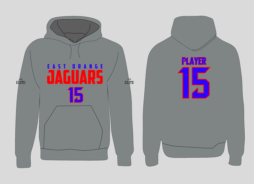 East Orange Jaguars Hoodie - Grey (Red Logo)