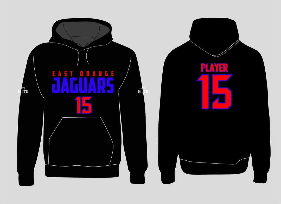 East Orange Jaguars Hoodie - Black (Blue Logo)