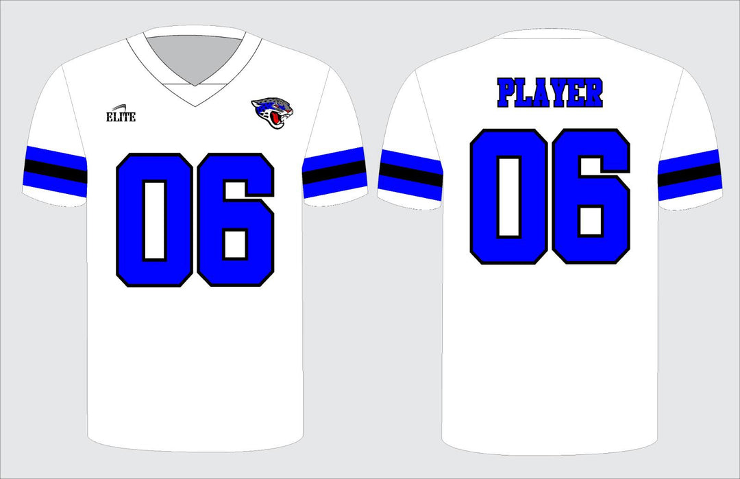 East Orange Jaguars Football Jersey - White (Blue Logo)