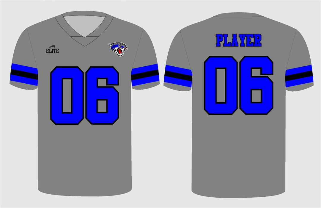 East Orange Jaguars Football Jersey - Grey (Blue Logo)