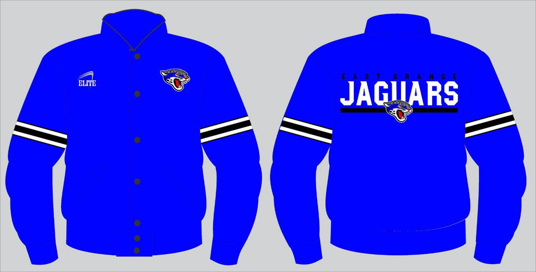 East Orange Jaguars Bomber Jacket - Blue (White Logo)