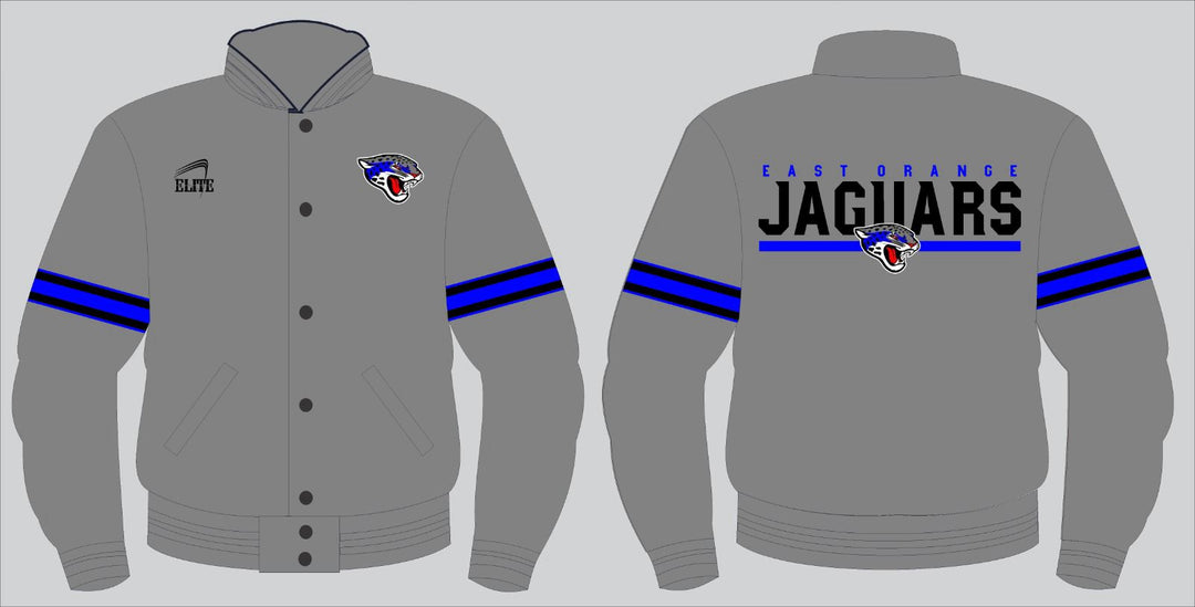 East Orange Jaguars Bomber Jacket - Grey (Black Logo)