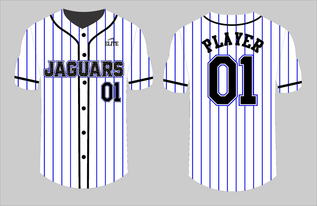 East Orange Jaguars Baseball Jersey - White (Black Logo)