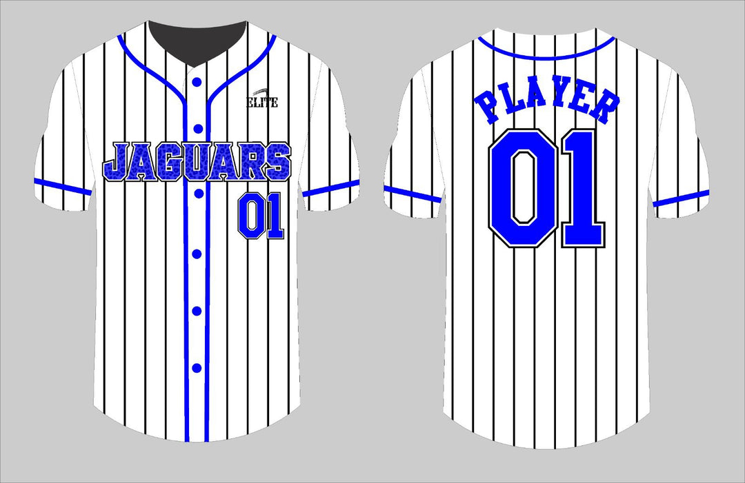 East Orange Jaguars Baseball Jersey - White (Blue Logo)