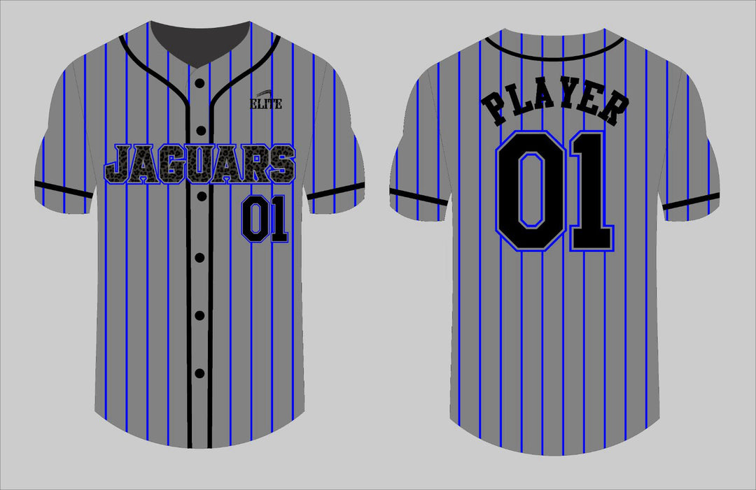 East Orange Jaguars Baseball Jersey - Grey (Black Logo)