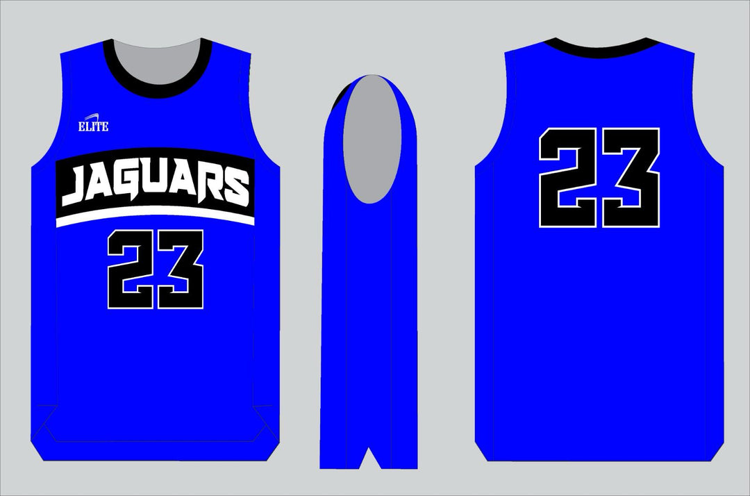 East Orange Jaguars Basketball Jersey - Blue (White Logo)