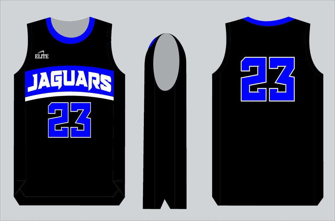 East Orange Jaguars Basketball Jersey - Black (White Logo)