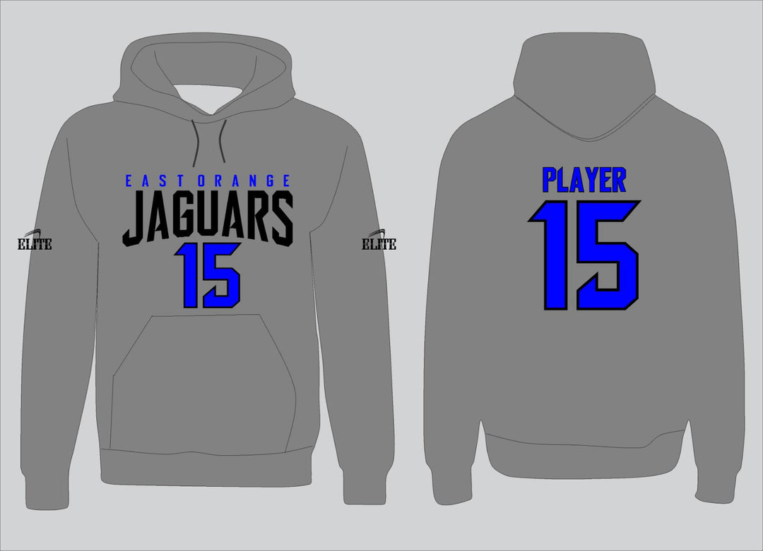 East Orange Jaguars Hoodie - Grey (Blue Number)