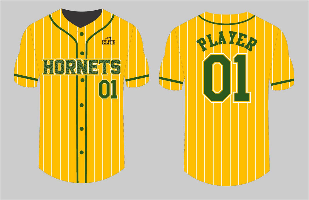 Rayville Hornets Baseball Jersey - Yellow