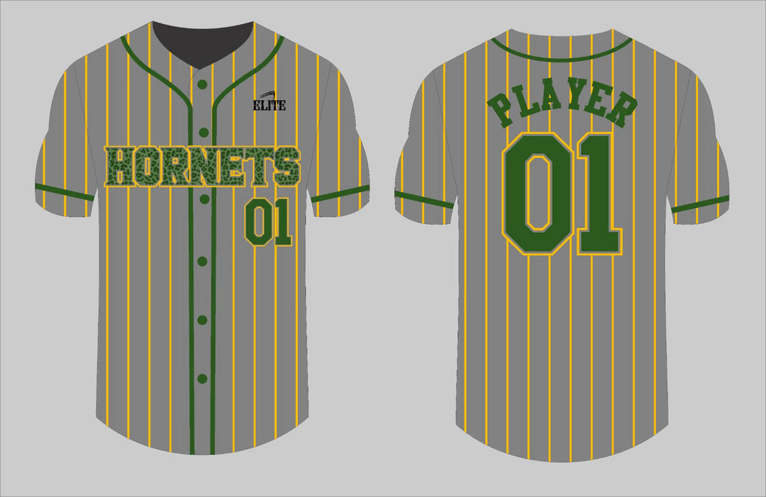Rayville Hornets Baseball Jersey - Grey